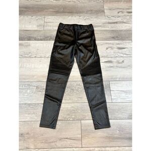 Easel Black Faux Leather Legging Pants Size S